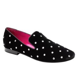 Demi Embellished Velvet Smoking Shoe